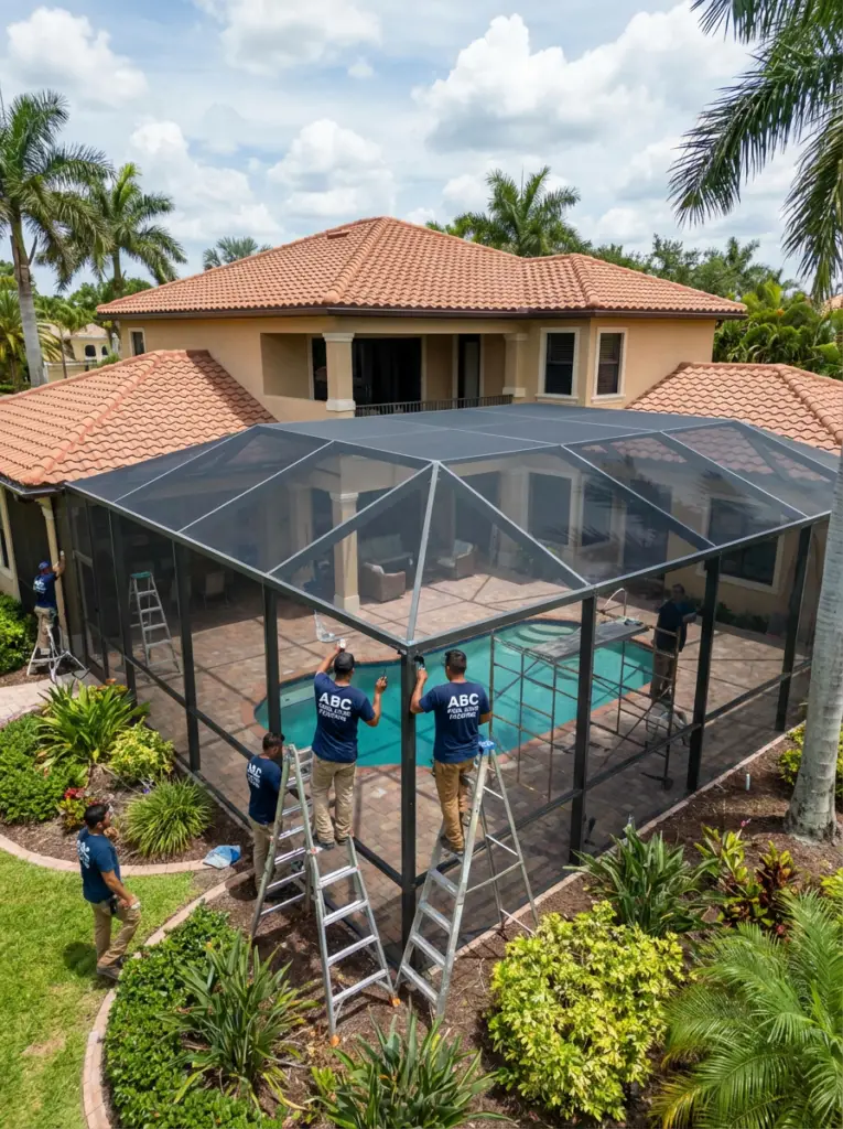 ABC Pool Cage Painting in Sarasota Florida (1)